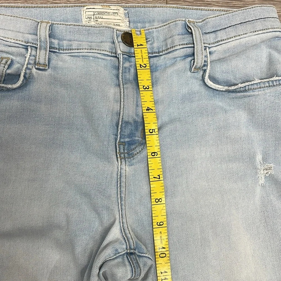 Current/Elliott The Kick Jean Solstice with Cut Hem Distressed 29 - Picture 9 of 14